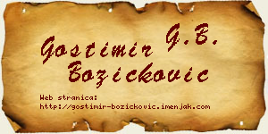 Gostimir Božičković vizit kartica